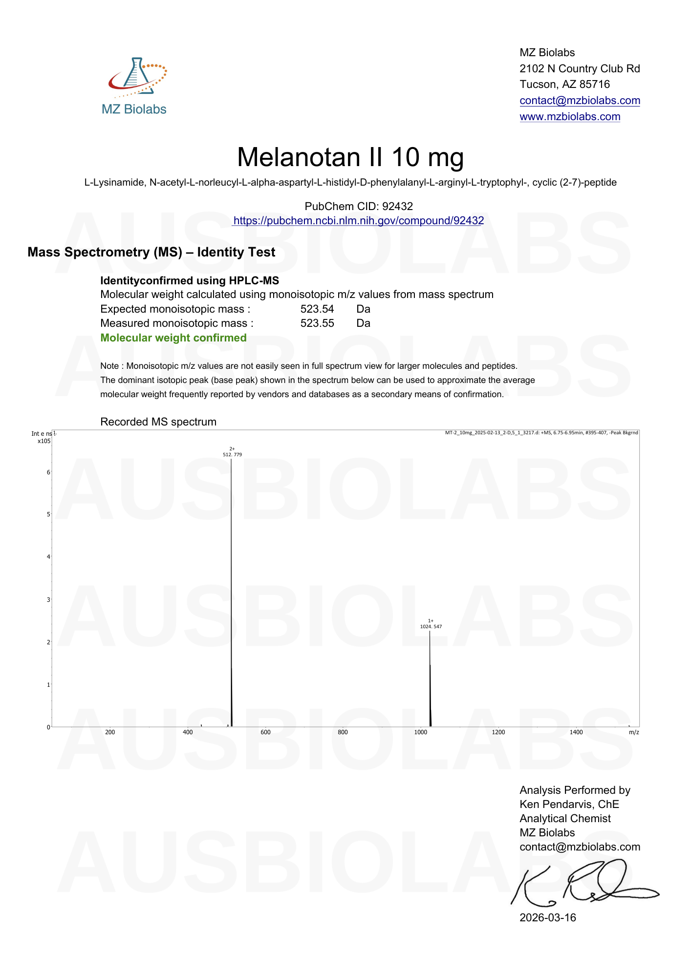 Melanotan II 10mg