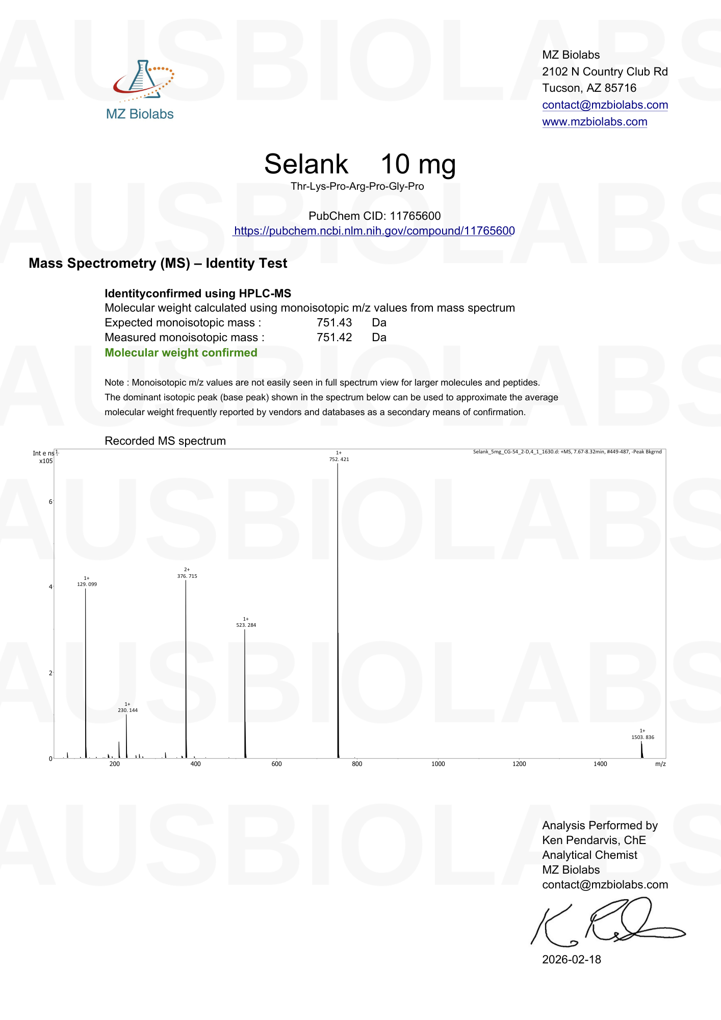 Selank 10mg