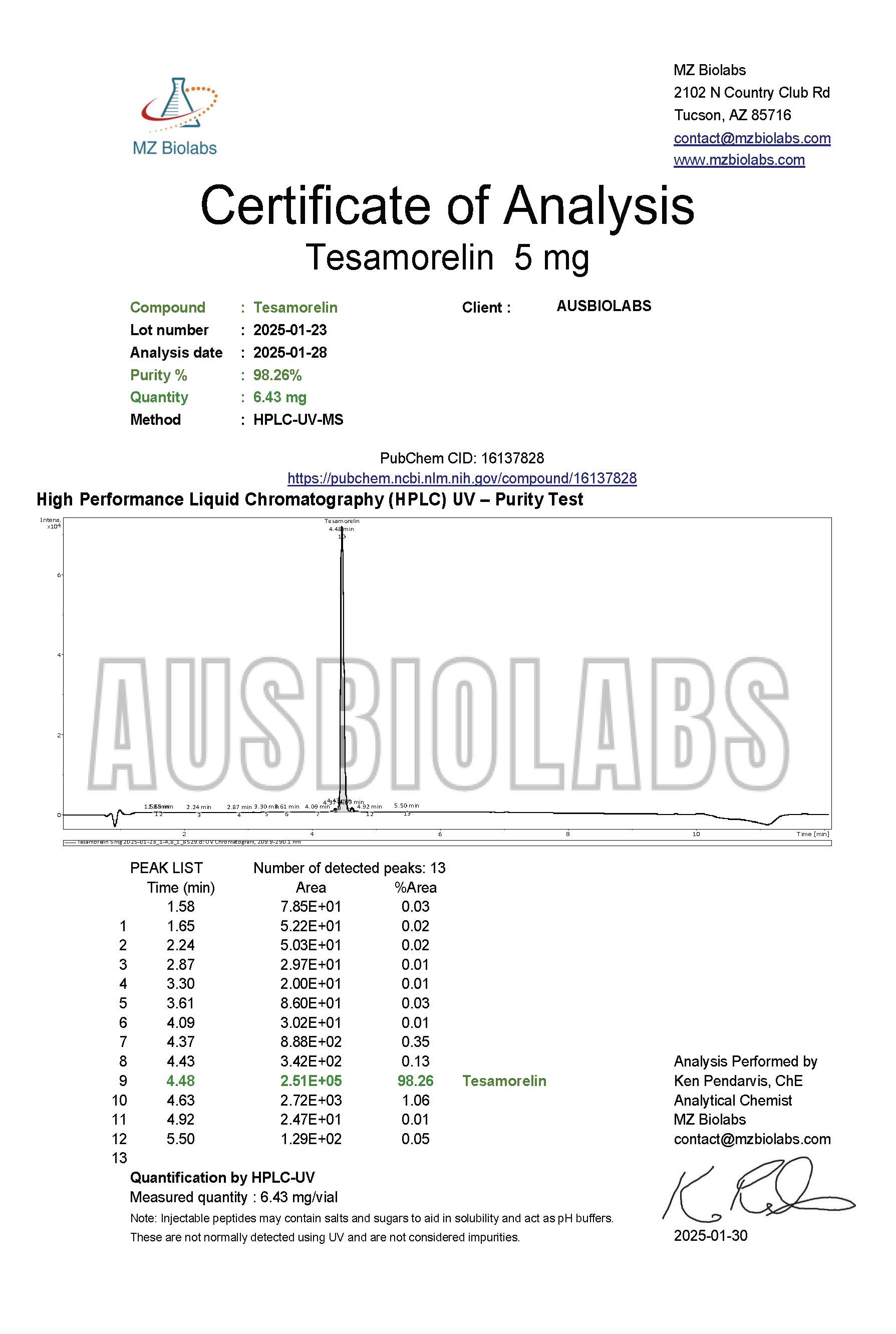 Tesamorelin 5mg