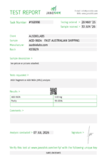 AOD-9604 peptide Lab Test Certificate