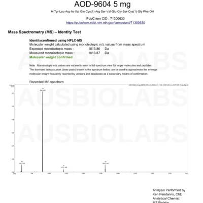 COA AOD 9604 5MG 00256 1