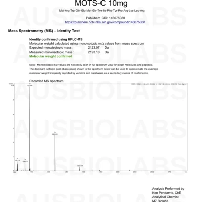 COA MOTS C 00123 VIAL1 10MG 1