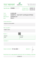AUSBIOLABS KISSPEPTIN AUSTRALIAN PEPTIDES COA JANOSHIK